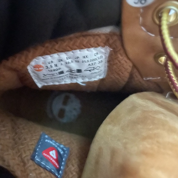 Big Kids Timberland 6" FOLKSTONE Boots Junior size 3.5M camel Waterproof - Picture 9 of 15